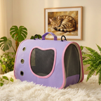 Sac à bandoulière pour chat violet lilas Oxford Pawstrip